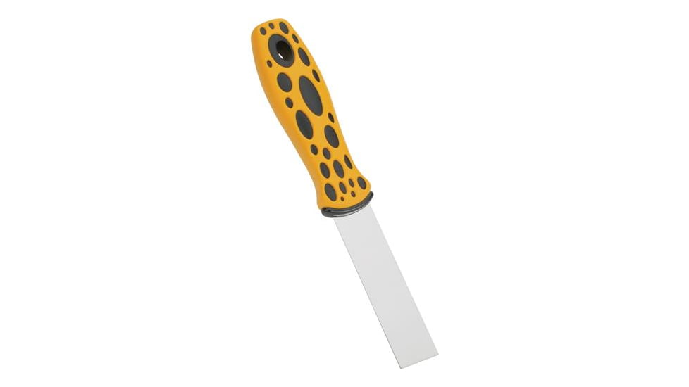 Steelex Stainless Steel Scraper w/ Ergonomic Handle, Yellow/Black, Textured Grips, 1 in. x 3.75 in. Blade D3709