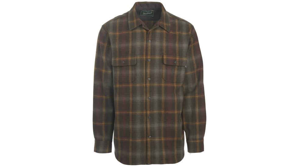 Woolrich Bering Wool Plaid Shirt - Men's-Dark Walnut-Large