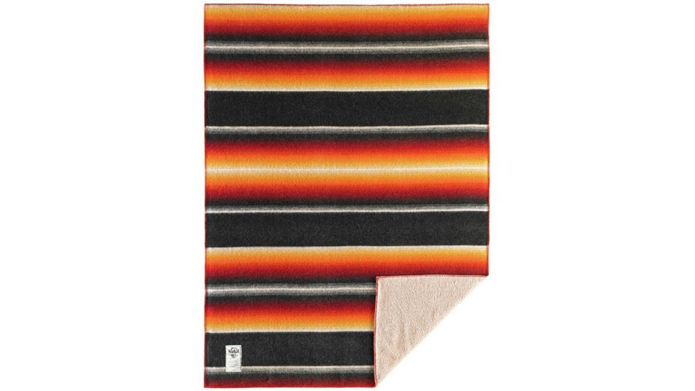 Woolrich Logan Ridge w/Sherpa, Black Stripe, 50X68, 92491-BLACKSTRIPE-