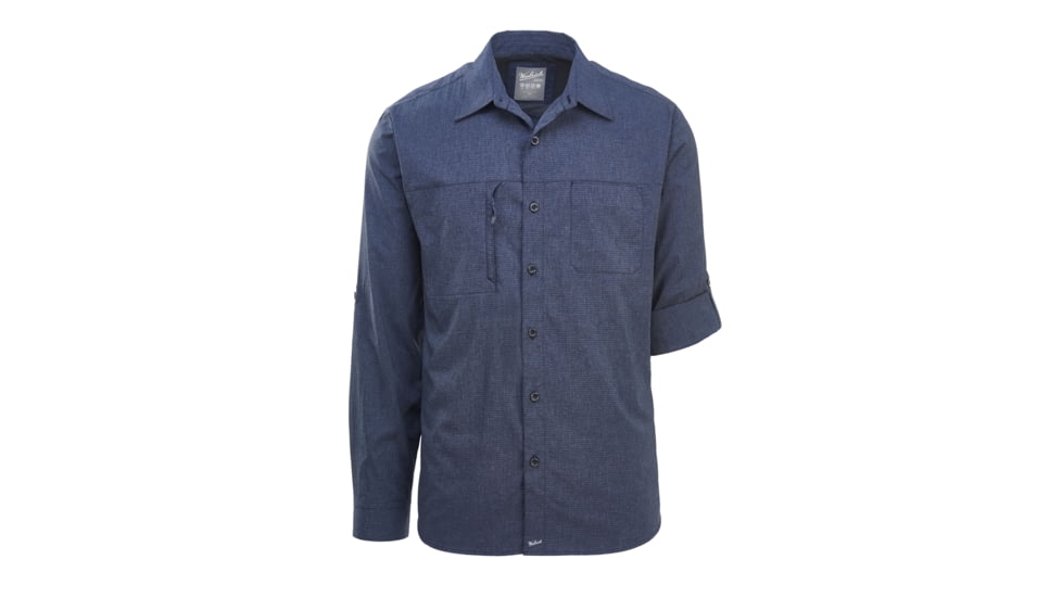 Woolrich Men's Expedition Canyon Convertible Shirt, Faded Indigo, L 6388-FDI-FADEDINDIGO-L-DEMO