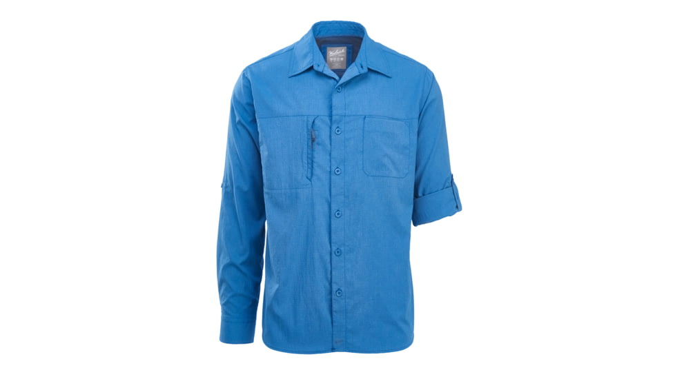 Woolrich Men's Expedition Canyon Convertible Shirt, Mountain Blue, L 6388-MOL-MOUNTAINBLUE-L-DEMO