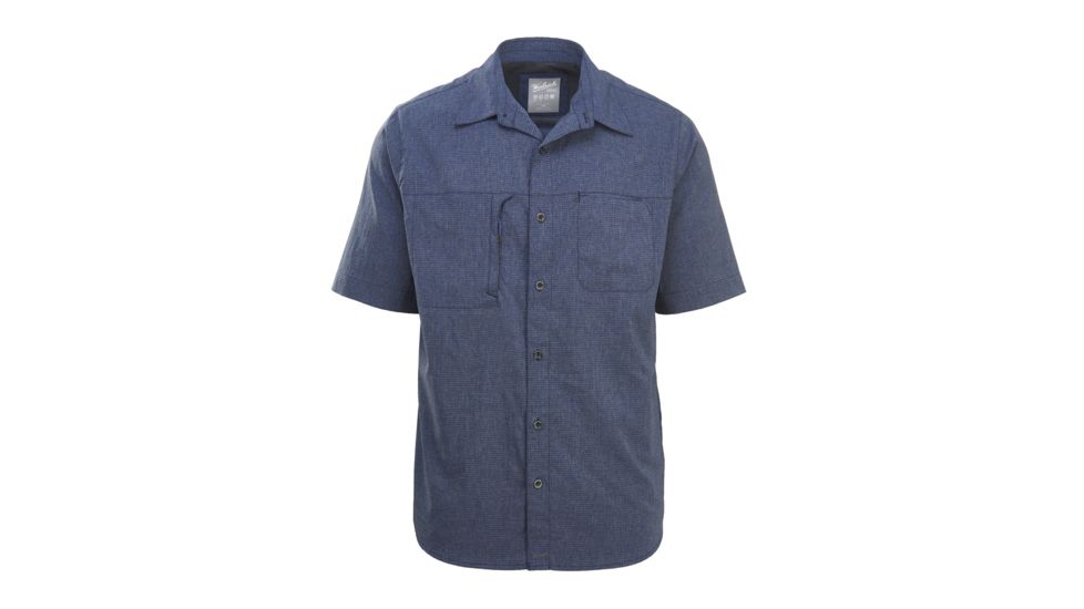 Woolrich Men's Expedition Canyon Short Sleeve Shirt, Faded Indigo, L 6387-FDI-FADEDINDIGO-L-DEMO