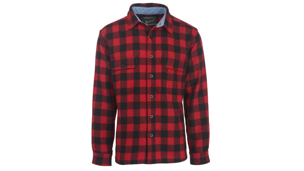 Woolrich Men's Wool Buffalo Shirt, Red/Black, L 6135-RBL-RED/BLACK-L-DEMO