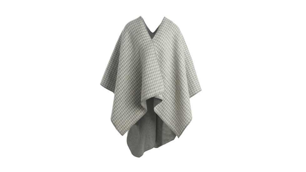 Woolrich Mini Buffalo Double Face Wool Poncho, Gray 92020-GRA - GRAY-DEMO