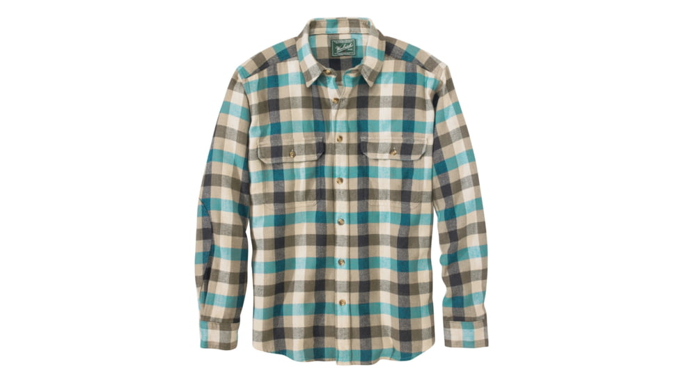 Woolrich Oxbow Bend Flannel Shirt - Men's-Deep Aqua-Small