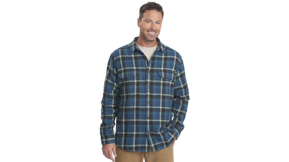 Woolrich Oxbow Bend Flannel Shirt - Mens-Nordic Blue-Large