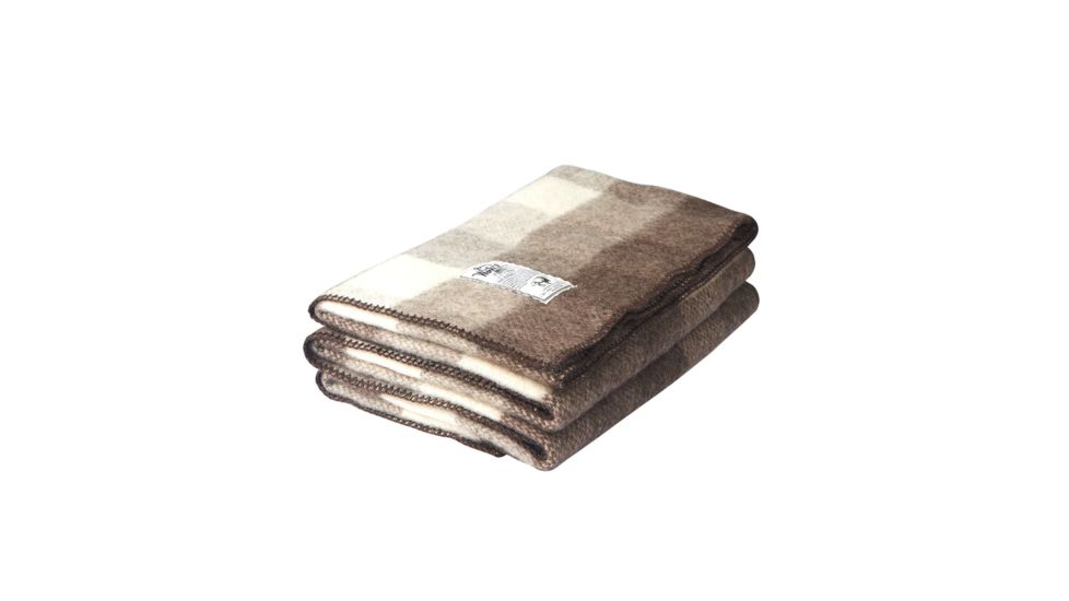 Woolrich Suffolk Buffalo Check Undyed Wool Blanket,60x70in, Natural 92011-Natural-DEMO