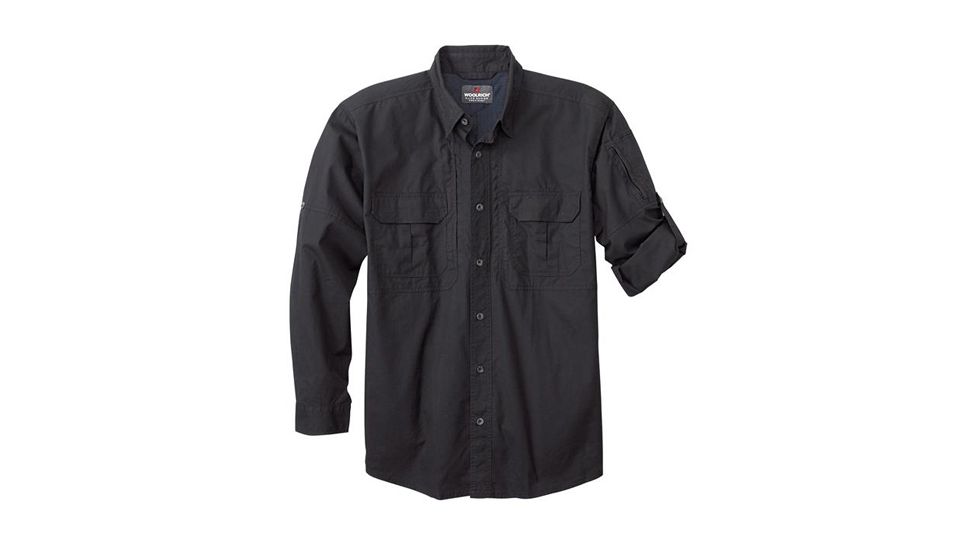 Woolrich Tactical Elite Men's Lightweight Long Sleeve Operator Shirt, Black, XL WL44912BKRXL