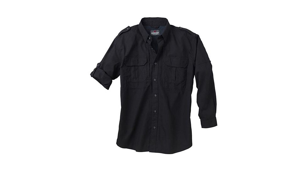 Woolrich Tactical Elite Men's Long Sleve Shirt, Black, 3XL WL44902BKR3XL