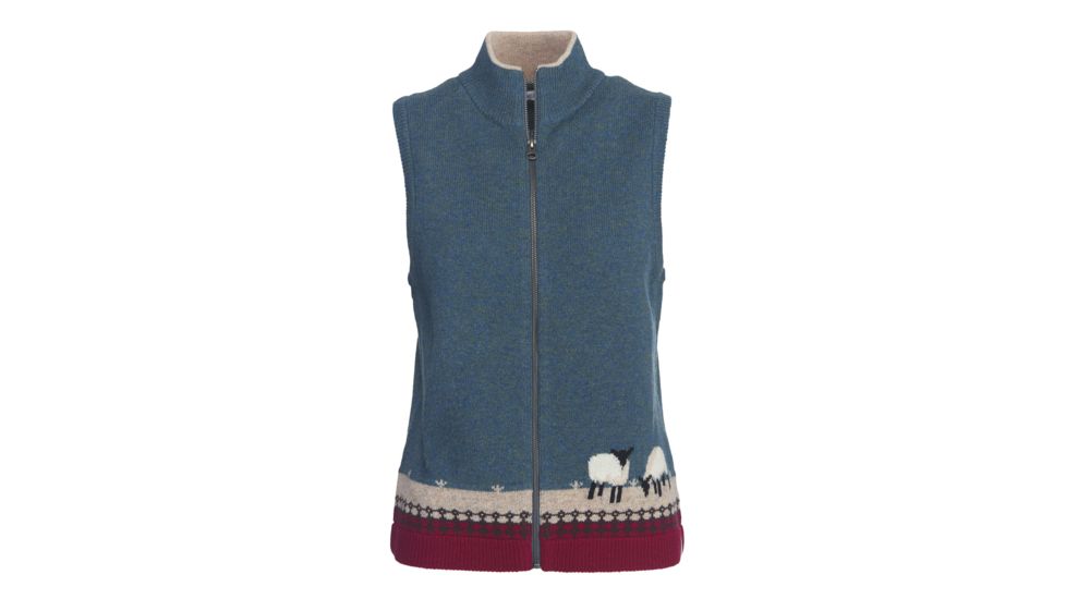 Woolrich Women's Grazing Sheep Vest, Ocean Blue, M 24111-OBU-OCEANBLUE-M-DEMO