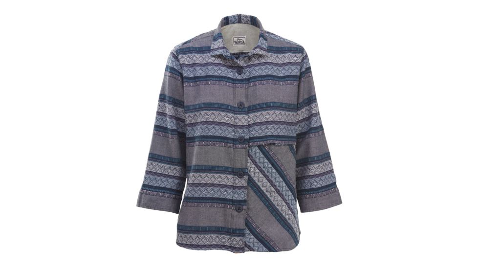 Woolrich Women's Jacquard Shirt Jacket, Deep Indigo, M 2196-DIN-DEEPINDIGO-M-DEMO