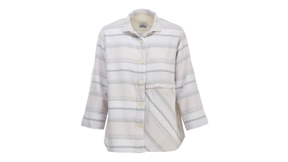 Woolrich Women's Jacquard Shirt Jacket, Silver Gray, M 2196-SVG-SILVERGRAY-M-DEMO
