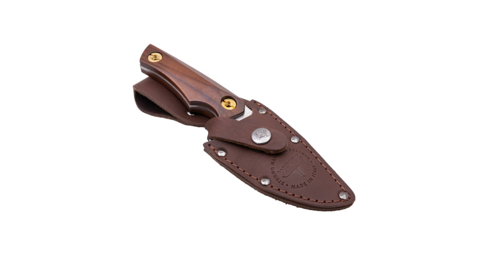 WOOX Bad Boy Premium Leather Sheath - Drop Point, Brown, BU.SHT008.01