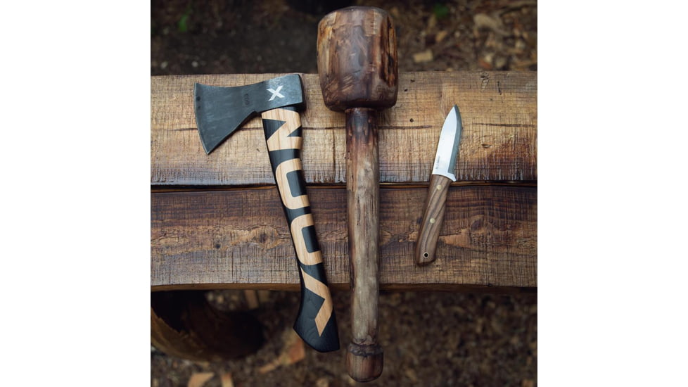 WOOX VOLANTE Axe, Carbon Steel Blade, Black Hickory, Black/Wood, BU.AXE002.01