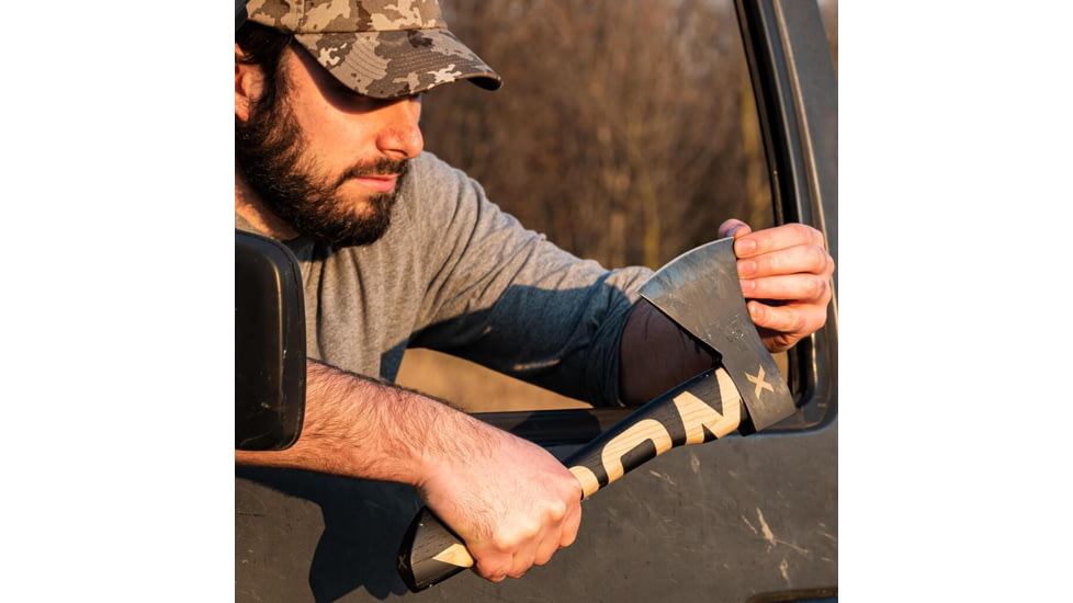 WOOX VOLANTE Axe, Carbon Steel Blade, Black Hickory, Black/Wood, BU.AXE002.01