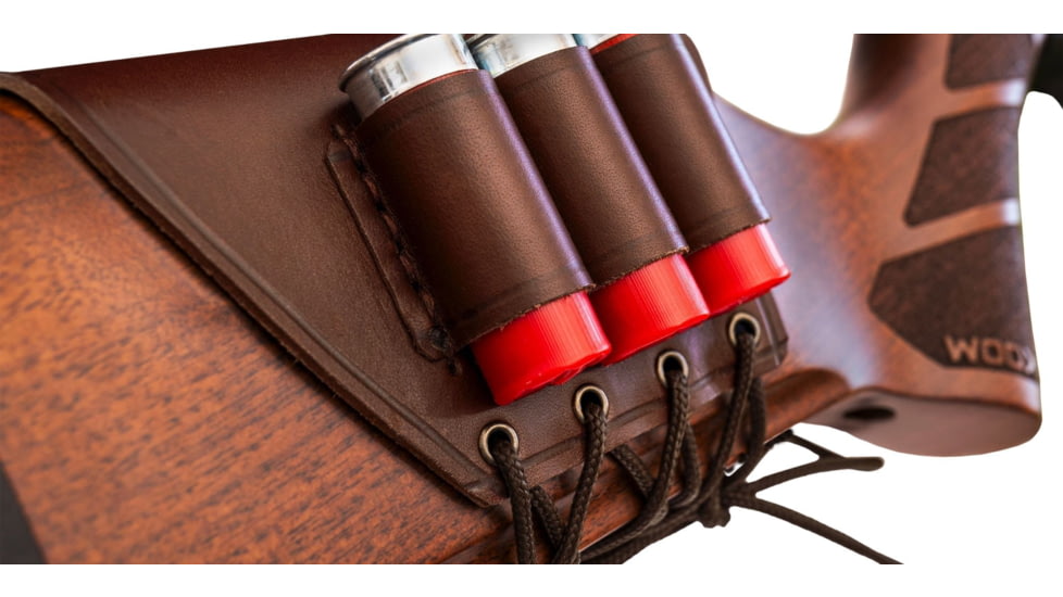 WOOX Gladiatore Leather Stock Cover w/ Shell Quiver, Brown, 810069397184