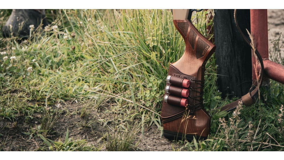 WOOX Gladiatore Leather Stock Cover w/ Shell Quiver, Brown, 810069397184