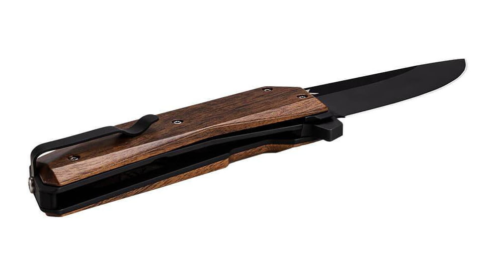 WOOX Leggenda Folding Knife, 3.5in D2 High Carbon Steel Straight Back Blade, Walnut, BU.KNF002.01