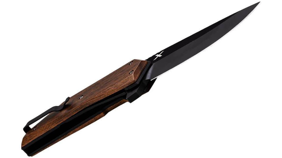 WOOX Leggenda Folding Knife, 3.5in D2 High Carbon Steel Straight Back Blade, Walnut, BU.KNF002.01