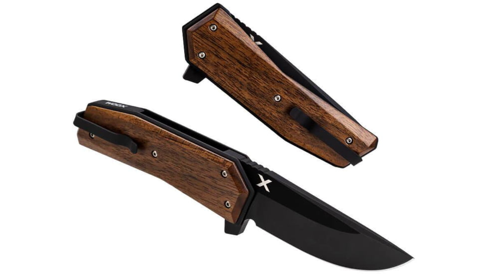 WOOX Leggenda Folding Knife, 3.5in D2 High Carbon Steel Straight Back Blade, Walnut, BU.KNF002.01