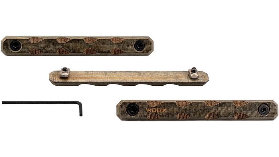 WOOX M-LOK &amp; KeyMod Rail Covers, 3 pieces, Micarta, SH.MLK002.SET