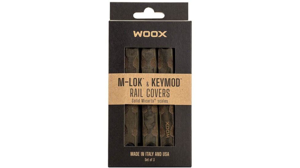 WOOX M-LOK &amp; KeyMod Rail Covers, 3 pieces, Micarta, SH.MLK002.SET