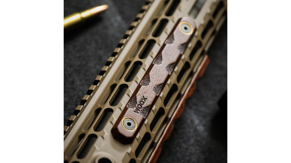 WOOX M-LOK &amp; KeyMod Rail Covers, 3 pieces, Walnut, SH.MLK005.S3