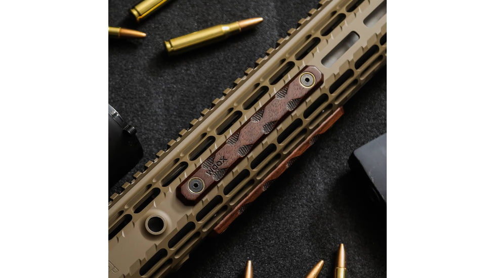 WOOX M-LOK &amp; KeyMod Rail Covers, 3 pieces, Walnut, SH.MLK005.S3