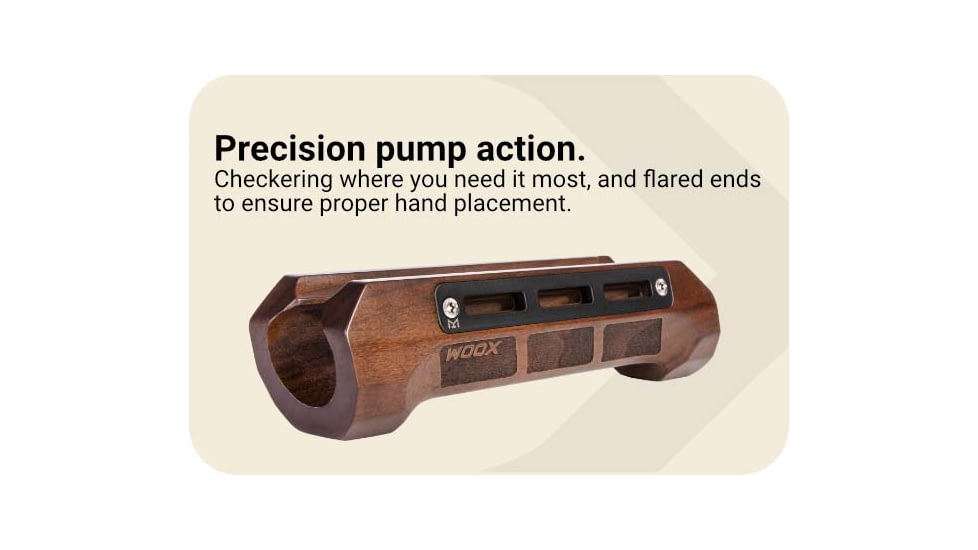 WOOX Gladiatore Shotgun Forend - 6 3/4in Action Tube, Mossberg 500/590, Walnut, SHFRN01201