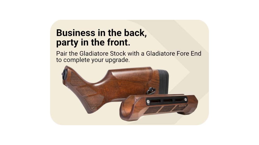 WOOX Gladiatore Shotgun Forend - 6 3/4in Action Tube, Mossberg 500/590, Walnut, SHFRN01201