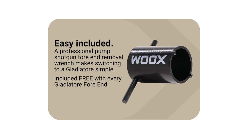 WOOX Gladiatore Shotgun Forend - 6 3/4in Action Tube, Mossberg 500/590, Walnut, SHFRN01201