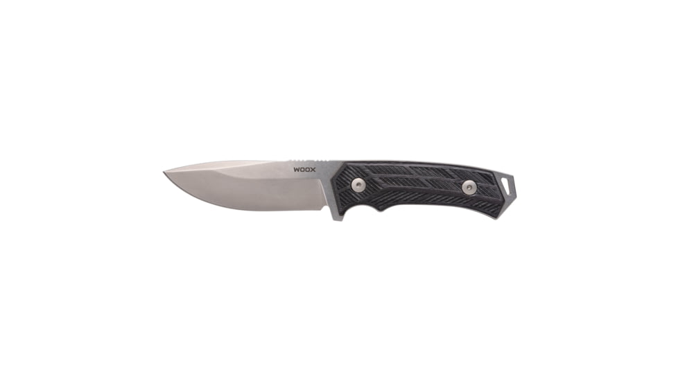 WOOX ROCK62 Fixed Blade Knife, 4.25in, Sleipner HRC 60-62, Checkered Total Black Handle, BU.KNF001.12