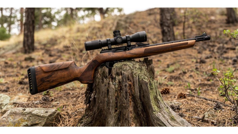 WOOX Elegante Hybrid Precision Ruger American Rifle Gen 2 Wood Rifle Stock w/Integrated Mini-Chassis, Right Hand, Short Action, High Grade Walnut/Brown, SH.GNS075.04