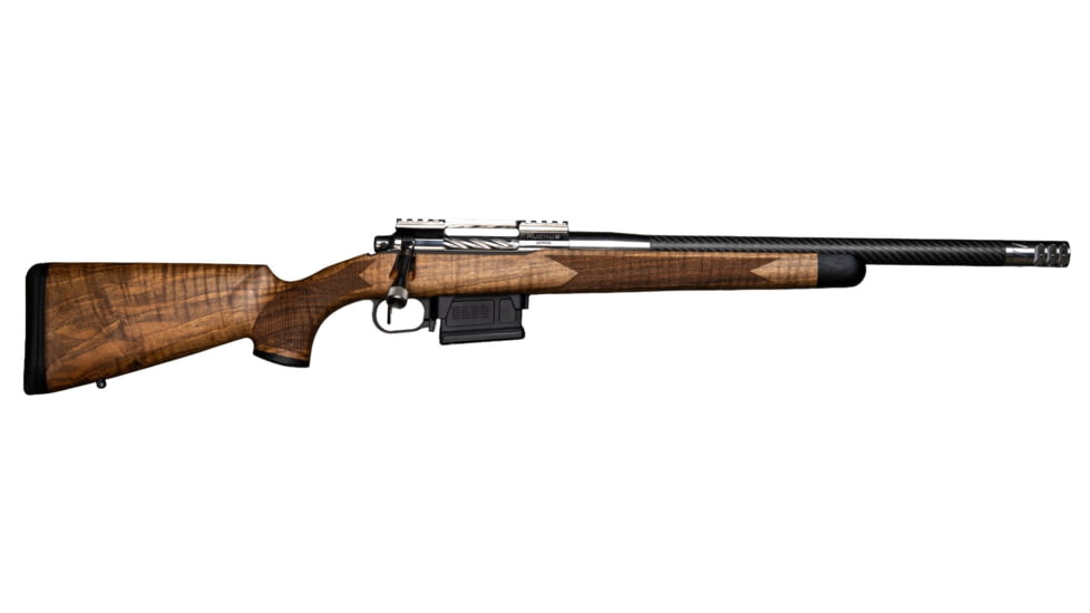 WOOX Elegante Sporter Precision Remington Model 700 Short Action Wood Rifle Stock w/Integrated Mini-Chassis, Right Hand, Short Action, High Grade Walnut/Brown, SH.GNS085.01