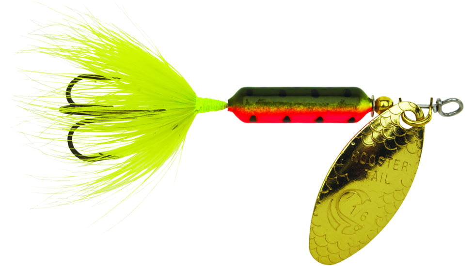 Wordens Rooster Tail In-Line Spinner, 1 3/4in, 1/24 oz Treble Hook, Firetiger, 204-FRT