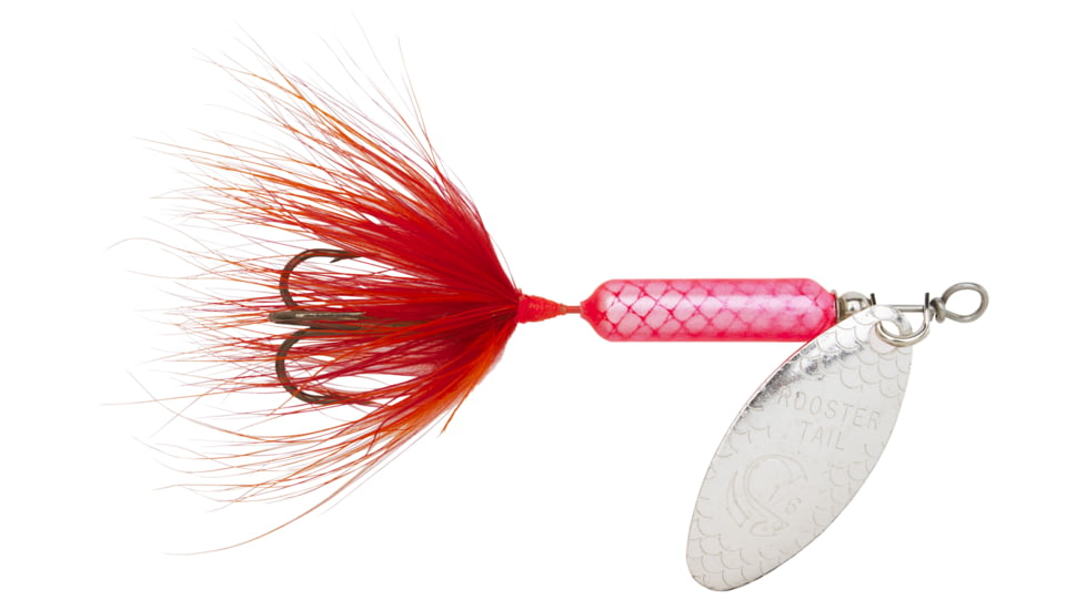 Wordens Rooster Tail In-Line Spinner, 1 3/4in, 1/24 oz, Treble Hook, Flame, 204-FL