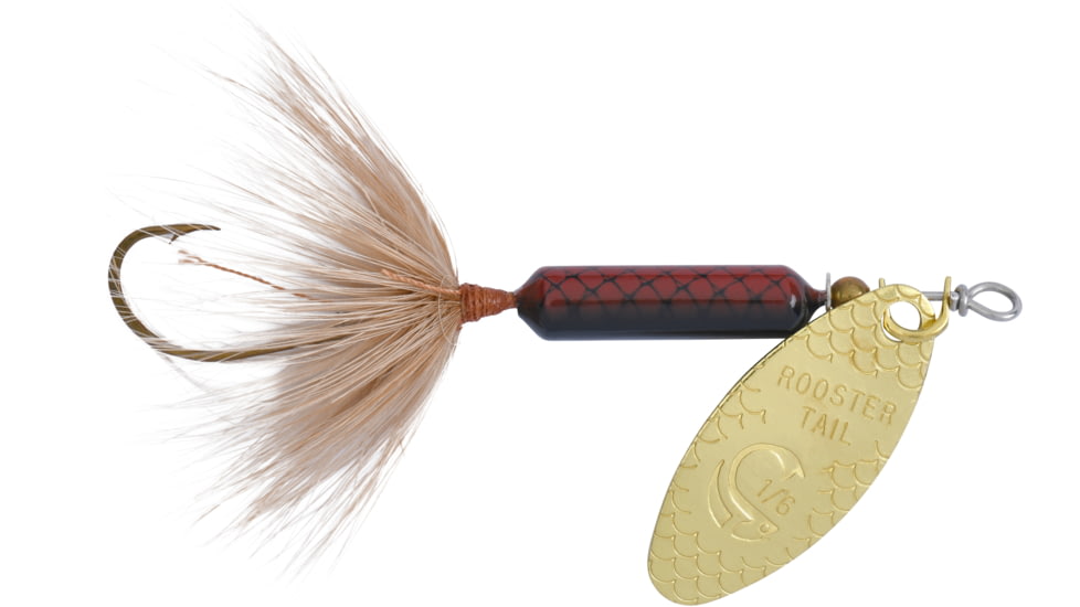 Wordens Rooster Tail In-Line Spinner, 2 1/4in, 1/8 oz Single Hook, Salmon Fly, S208-SF