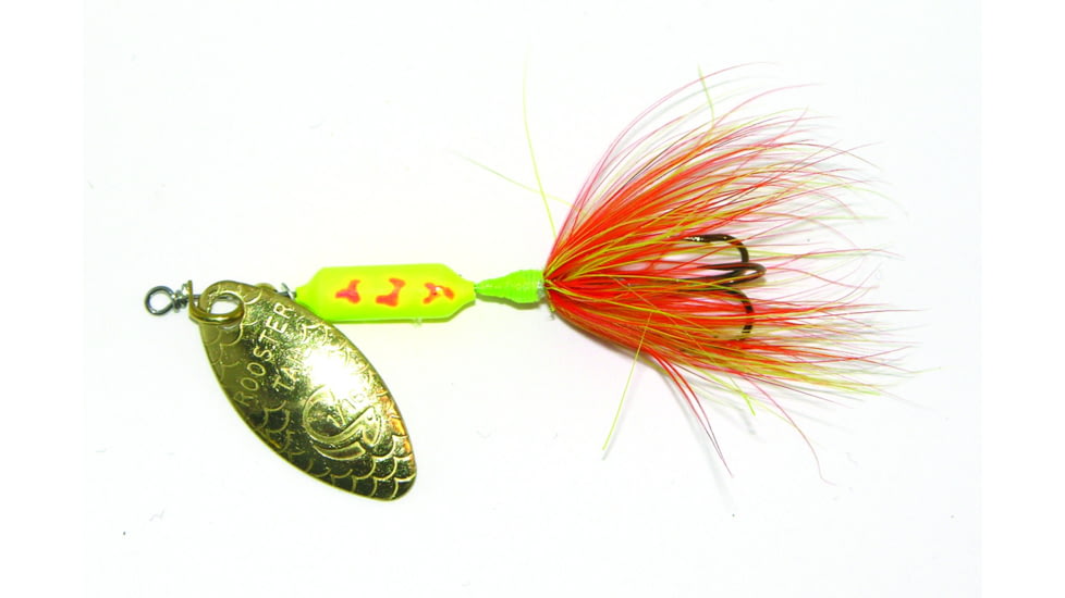 Wordens Rooster Tail In-Line Spinner, 2 1/4in, 1/8 oz Treble Hook, Cheese Fly, 208-CHFY