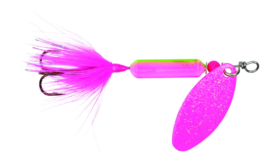 Wordens Rooster Tail In-Line Spinner, 2 1/4in, 1/8 oz Treble Hook, Electric Chicken, 208-ELEC