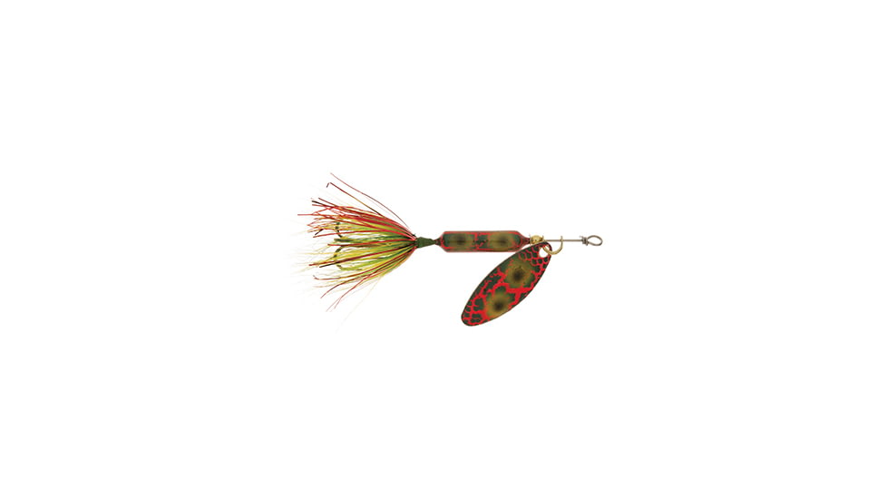 Wordens Rooster Tail In-Line Spinner, 2 1/4in, 1/8 oz Treble Hook, Frog Bld, 208-FRB