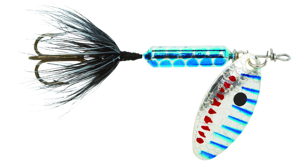 Wordens Rooster Tail In-Line Spinner, 2 1/4in, 1/8 oz Treble Hook, Metallic Silver Blue Pirate, 208-MSBP