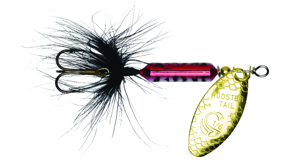 Wordens Rooster Tail In-Line Spinner, 2 1/4in, 1/8 oz Treble Hook, Peacock, 208-PEAC