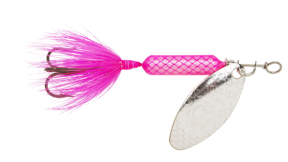 Wordens Rooster Tail In-Line Spinner, 2 1/4in, 1/8 oz, Treble Hook, Pink, 208-PK