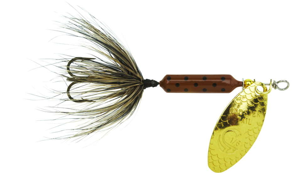 Wordens Rooster Tail In-Line Spinner, 2 1/4in, 1/8 oz Treble Hook, Pumpkin Seed, 208-PMSD