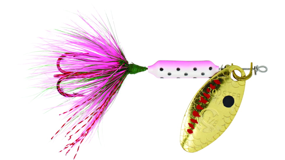 Wordens Rooster Tail In-Line Spinner, 2 1/4in, 1/8 oz Treble Hook, Rainbow with Red Hook, 208R-RBOW