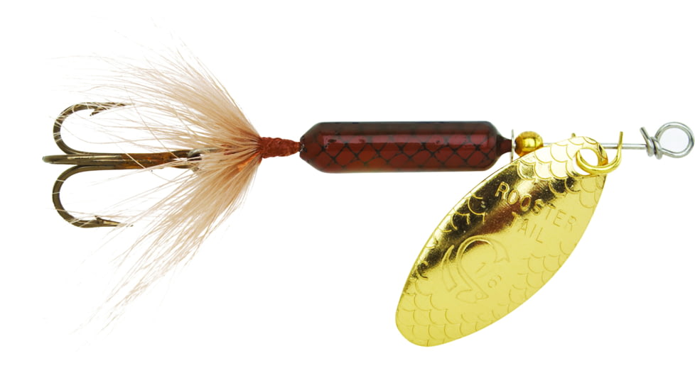 Wordens Rooster Tail In-Line Spinner, 2 1/4in, 1/8 oz, Treble Hook, Salmon Fly, 208-SF