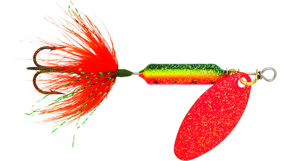 Wordens Rooster Tail In-Line Spinner, 2 1/4in, 1/8 oz Treble Hook, Shimmer Firetiger, 208-SMFT