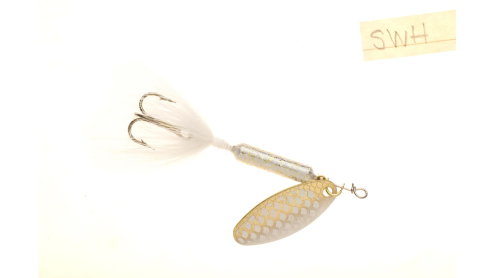 Wordens Rooster Tail In-Line Spinner, 2 1/4in, 1/8 oz Treble Hook, Strobe White, 208-SWH