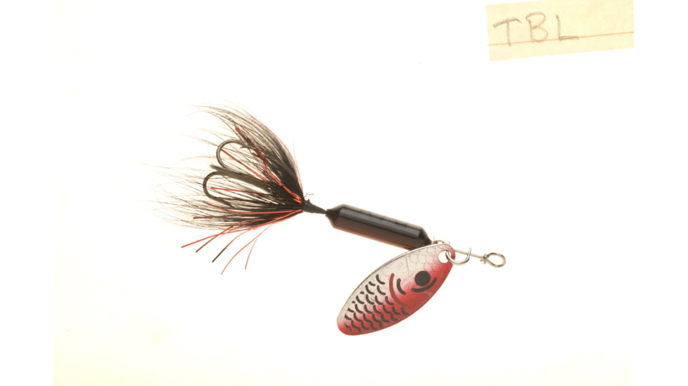 Wordens Rooster Tail In-Line Spinner, 2 1/4in, 1/8 oz Treble Hook, Tinsel Black, 208-TBL