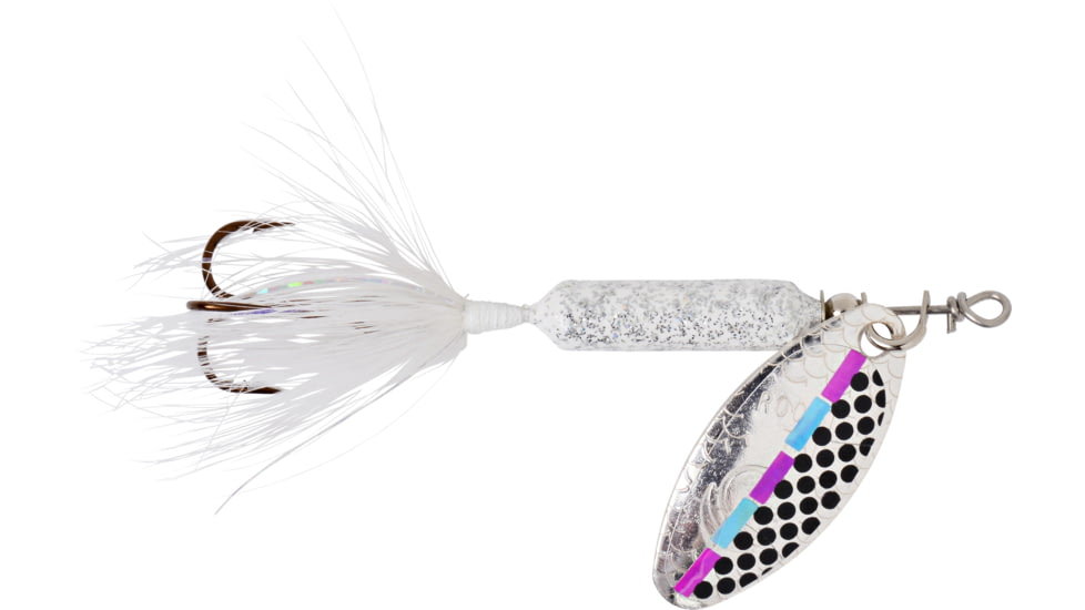 Wordens Rooster Tail In-Line Spinner, 2 1/4in, 1/8 oz Treble Hook, UV Tinsel Shad, 208-TSHAD-UV